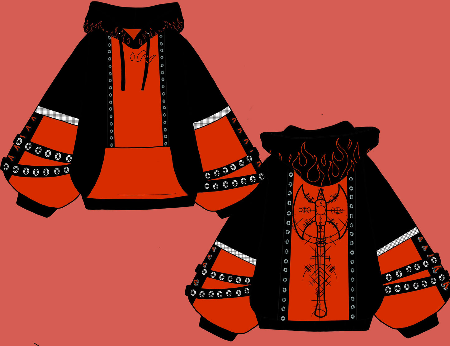 (PRE-ORDER) Tiefling Barbarian Oversized Hoodie