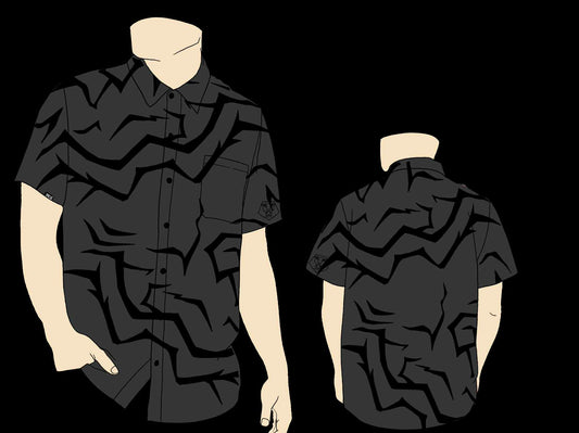 (STOCK DROP) Grey Demon Button Up