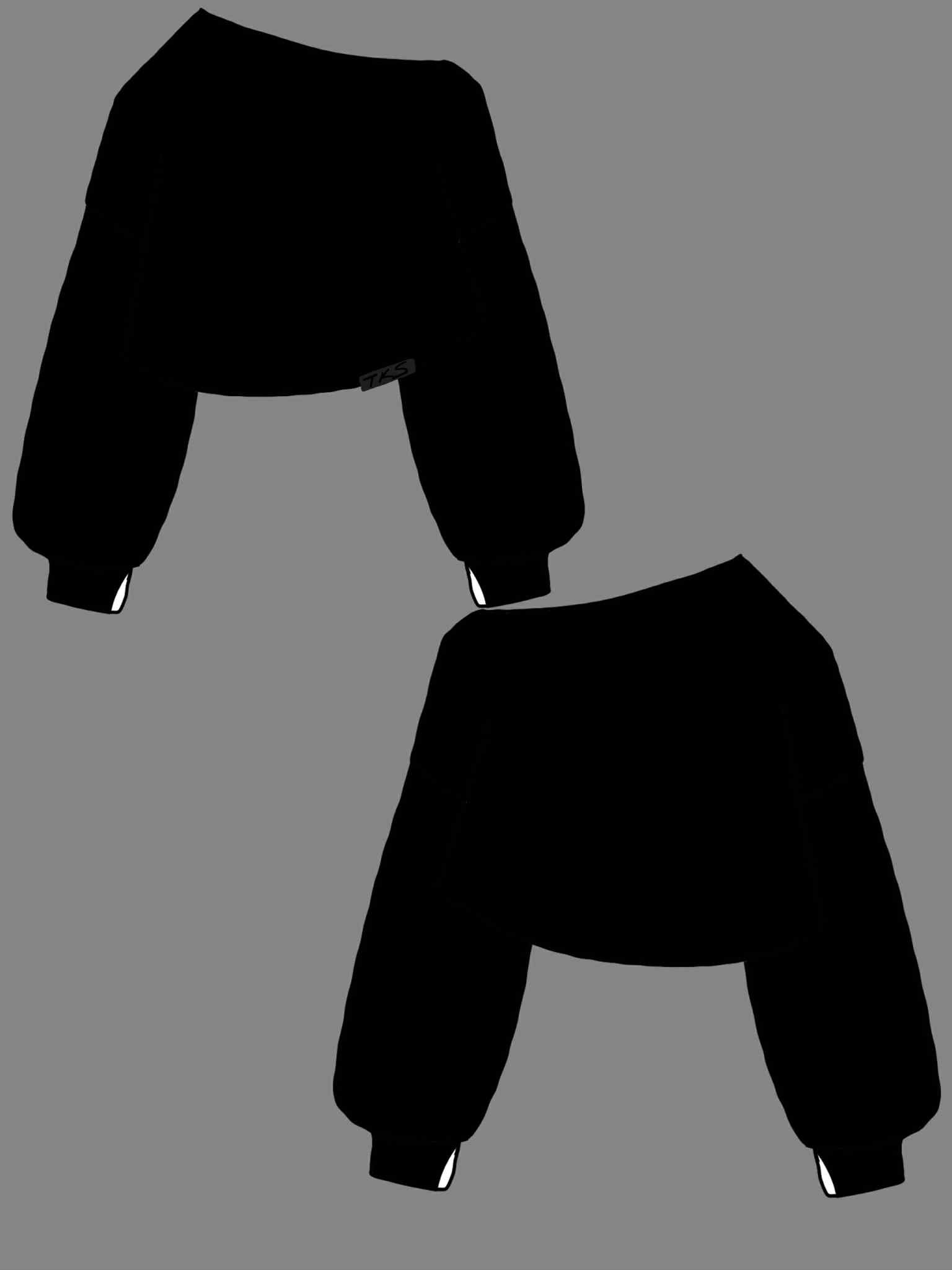 (STOCK DROP) Onyx Oversized Off Shoulder Sweater