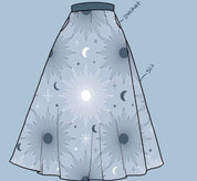 (PRE-ORDER) Celestial Moon Slit Skirt