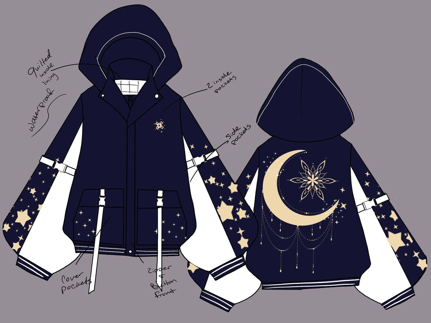 (READY TO SHIP) Moon Goddess Puffer Jacket