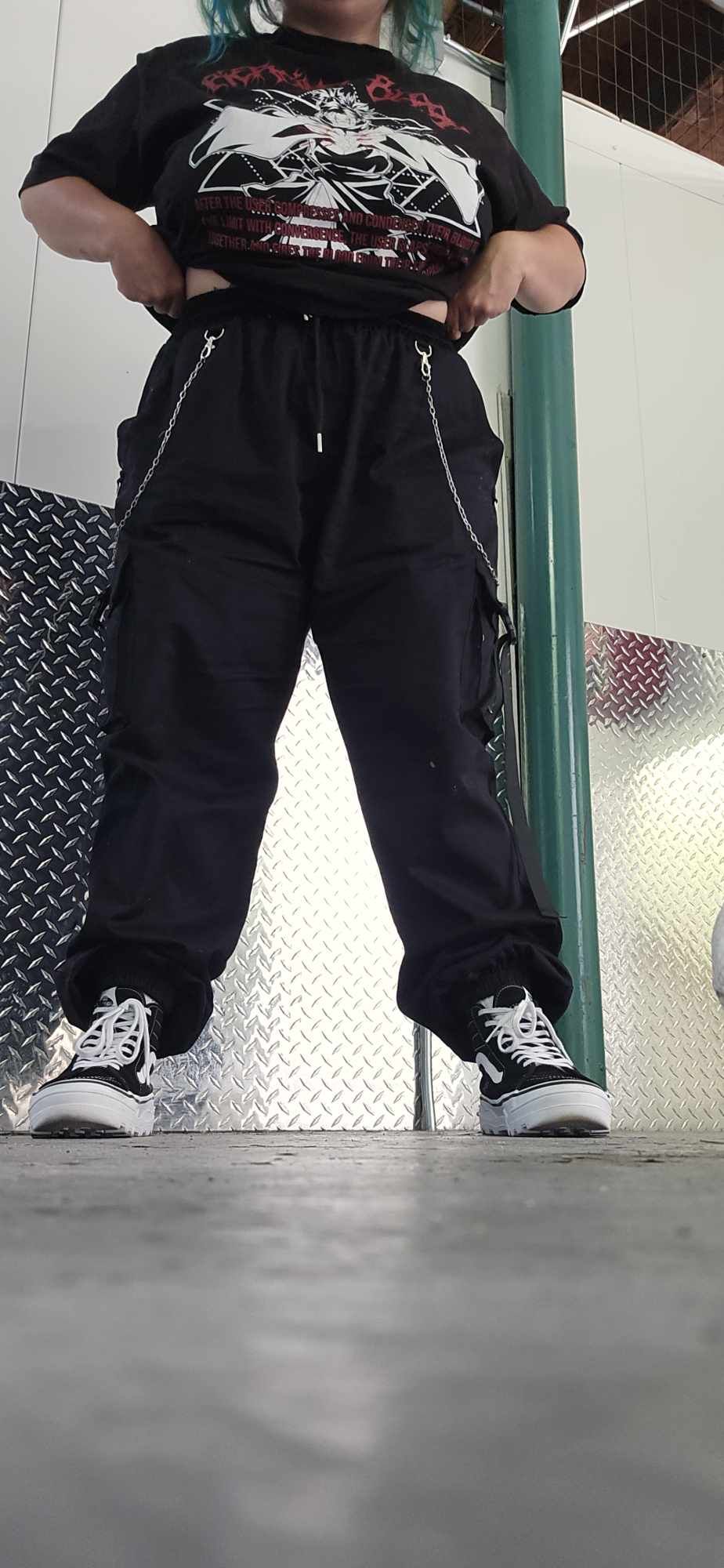 (READY TO SHIP) Classic Black Cargo Joggers
