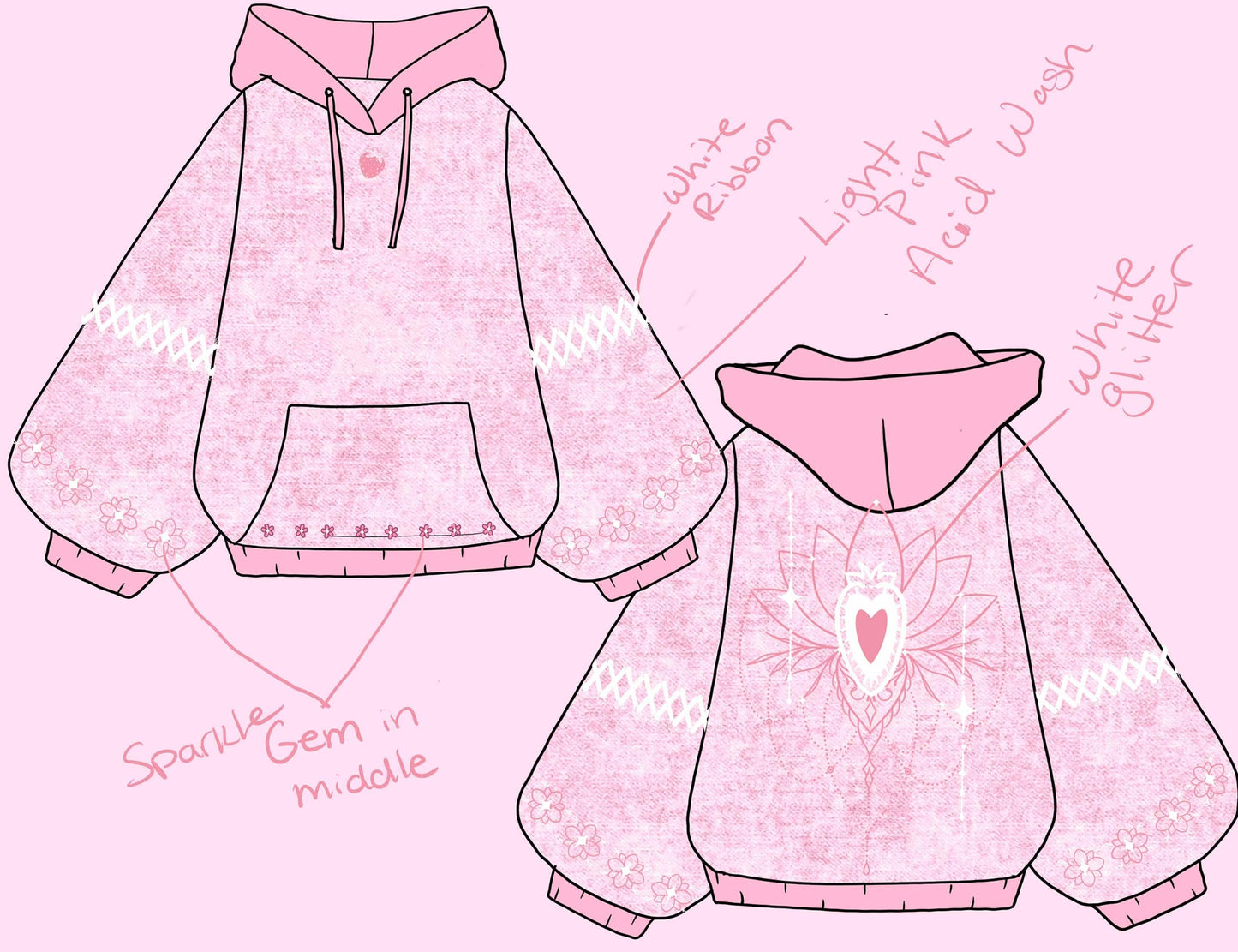 (READY TO SHIP) Strawberry Promise Oversized Hoodie