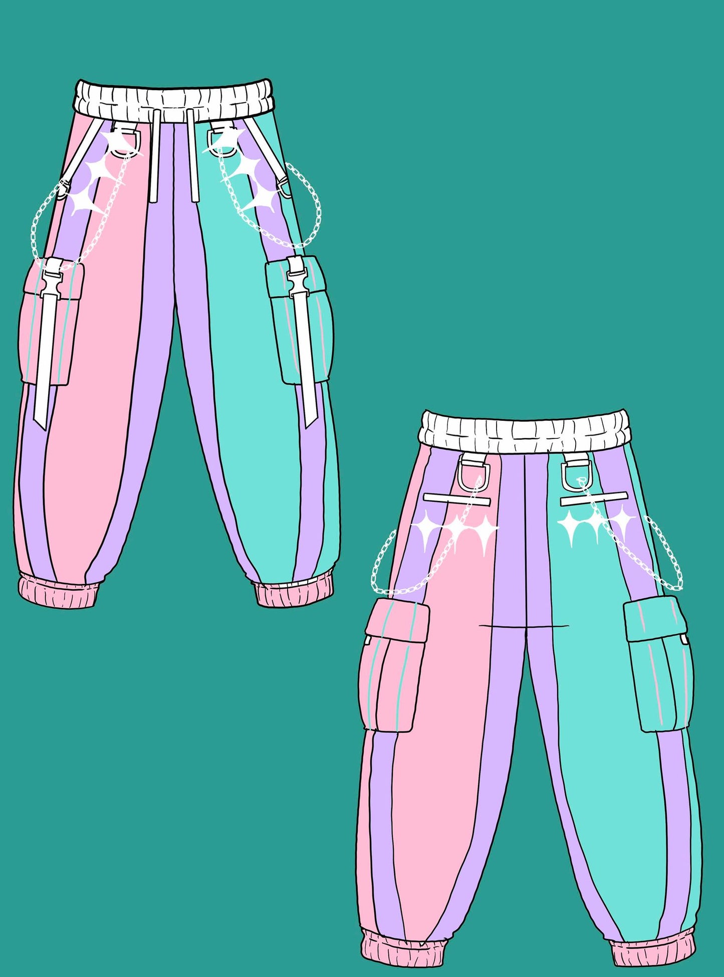 (PRE-ORDER) Pastel Clown Jogger