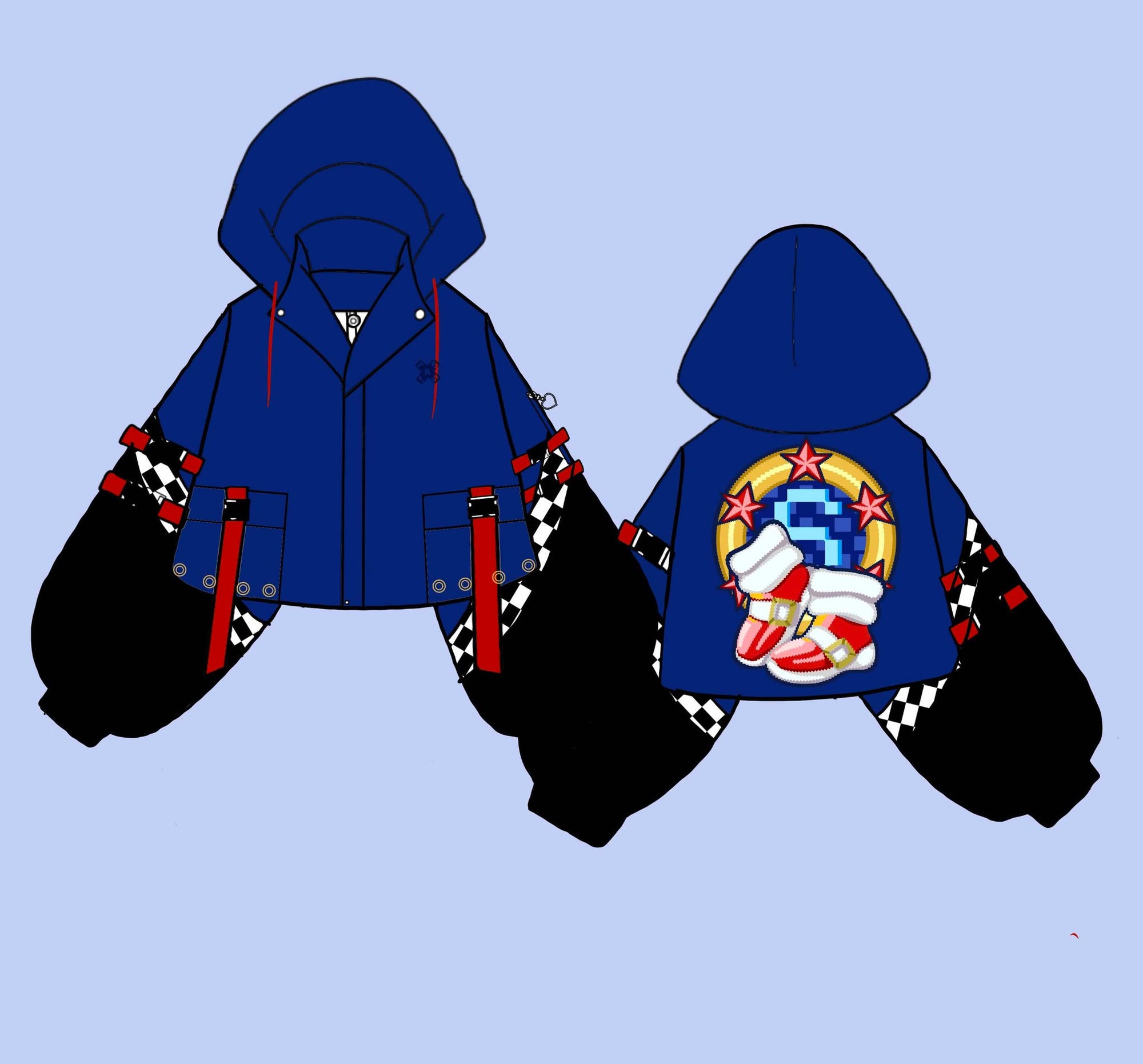 (READY TO SHIP) Gotta Go Fast Mid Crop Techwear