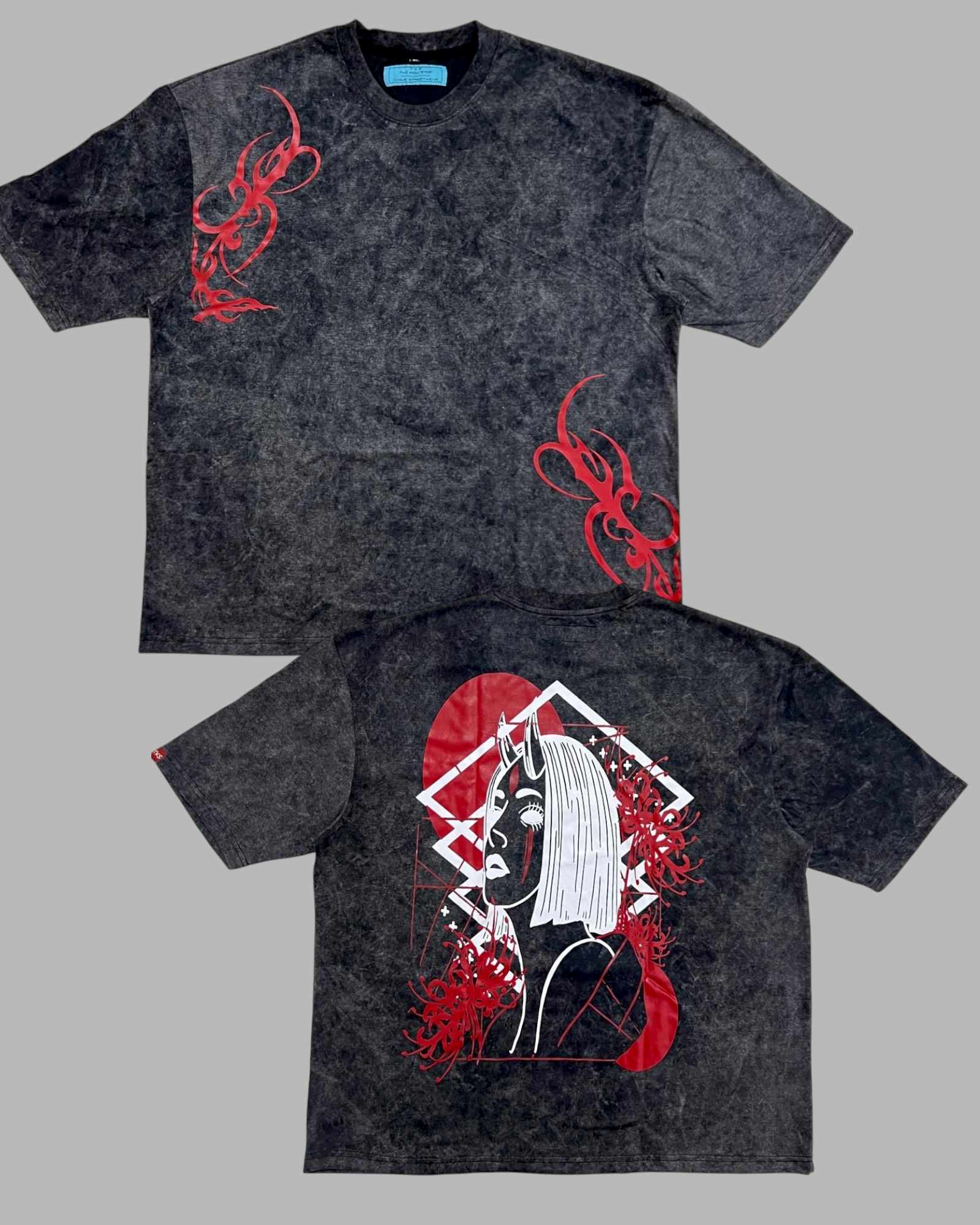 (READY TO SHIP) Kijo Oversized Acid Wash Tee