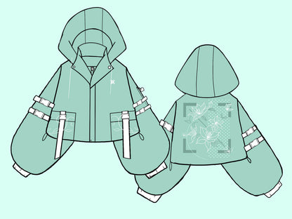 (PRE-ORDER) Lily Oversized Mid Crop Tech