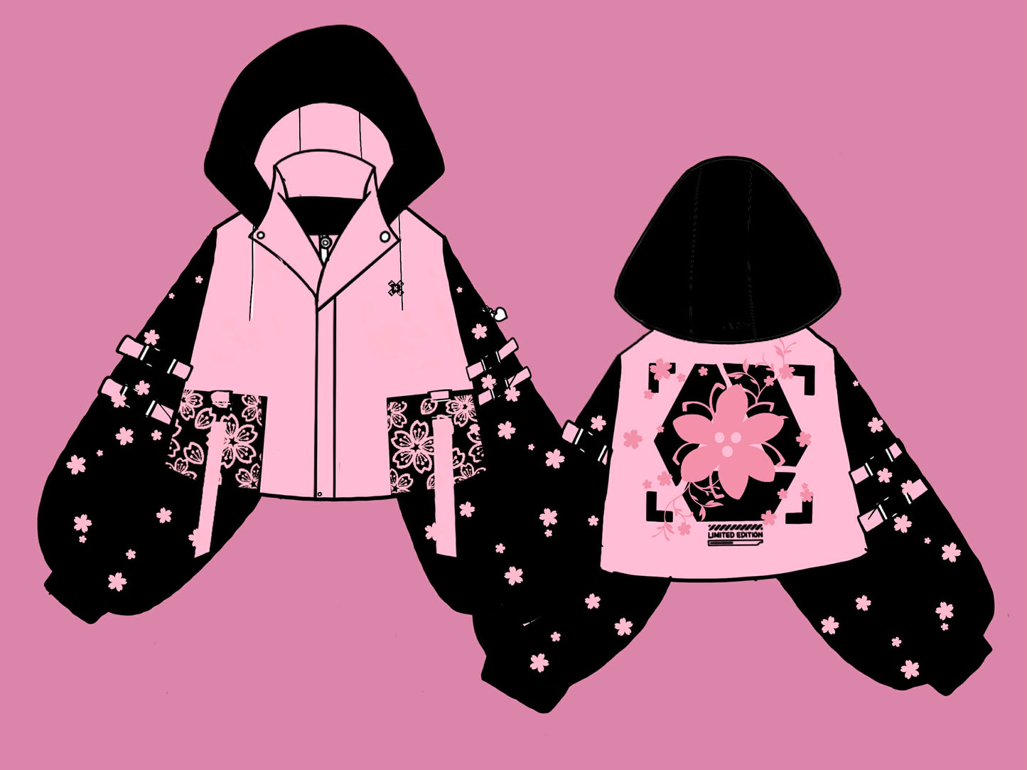 (PRE-ORDER) Sakura Oversized Mid Crop Tech