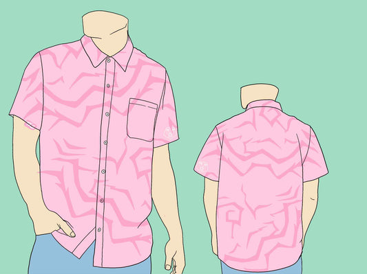 (STOCK DROP) Pink Demon Button Up