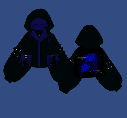 (PRE-ORDER) Blue Lily Oversized Mid Crop Tech