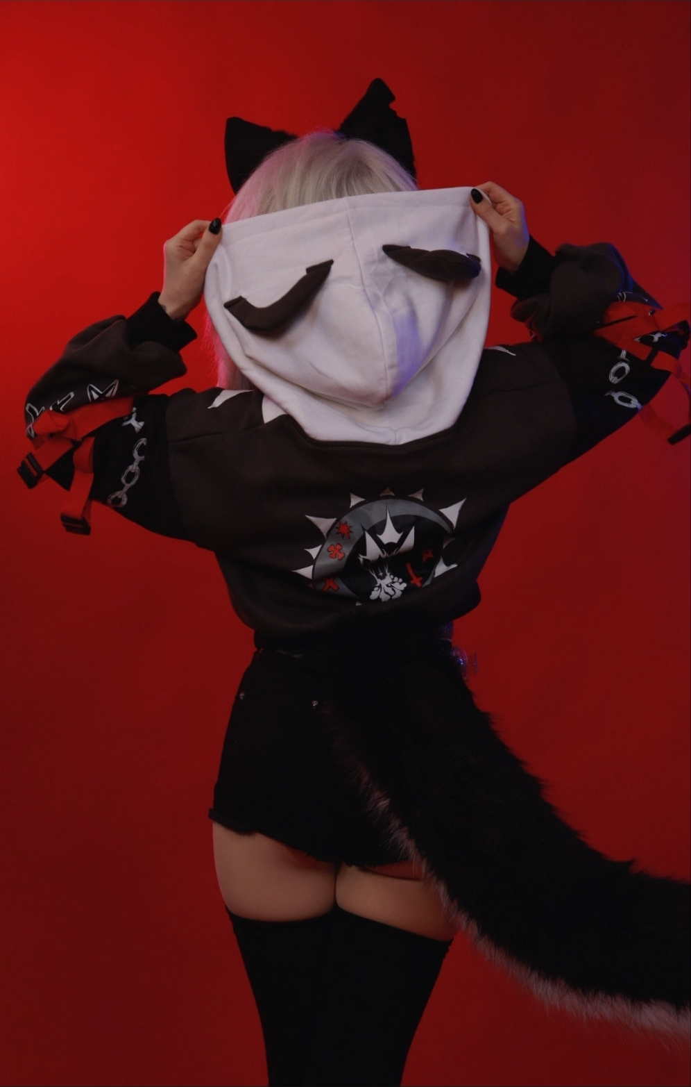 (READY TO SHIP) Hell Hound Crop Hoodie
