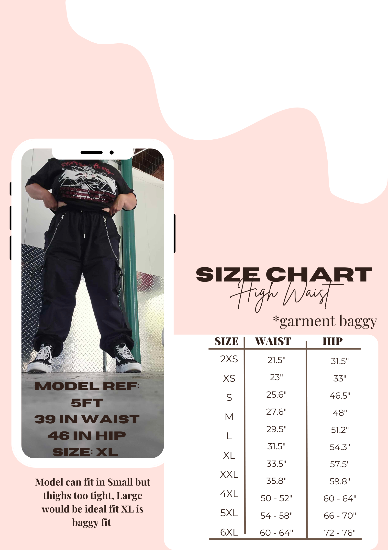(READY TO SHIP) Blue Cherry Blossom Cargo Pants