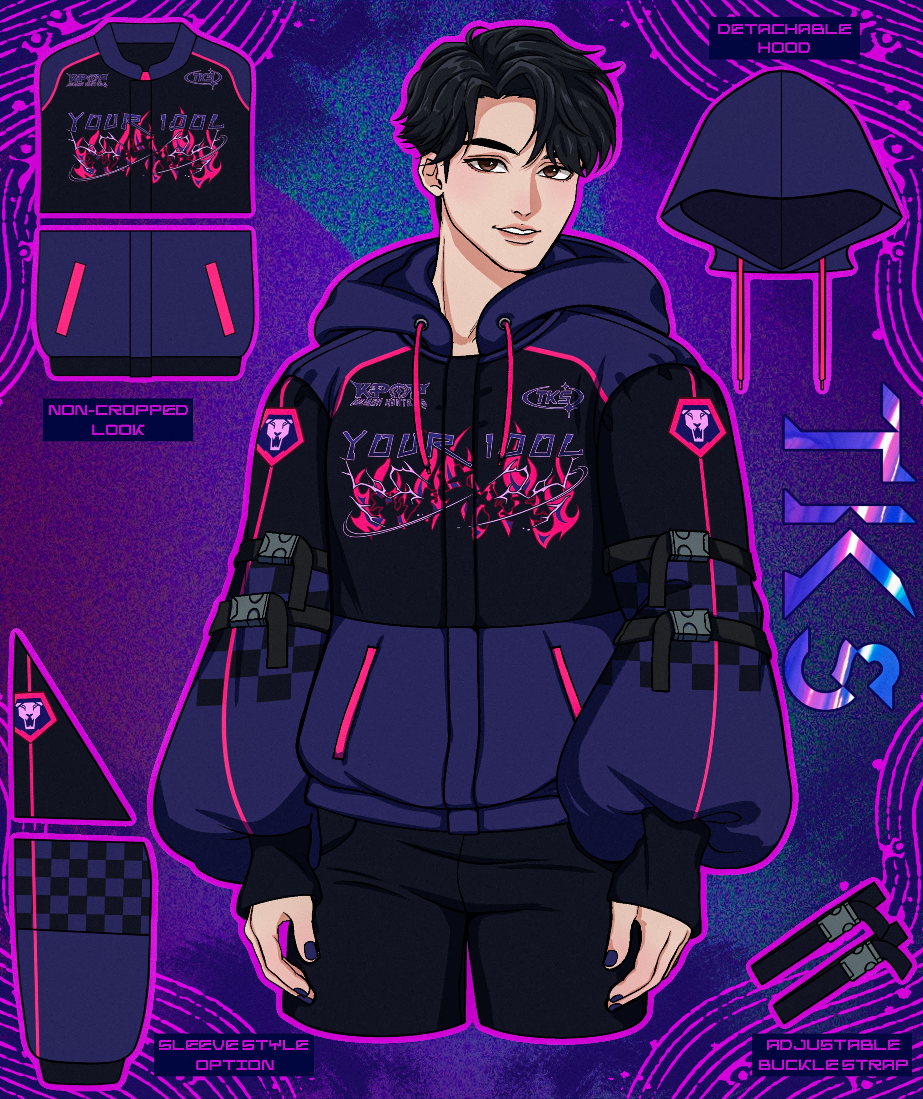 (READY TO SHIP) Team Demon Racer Jacket