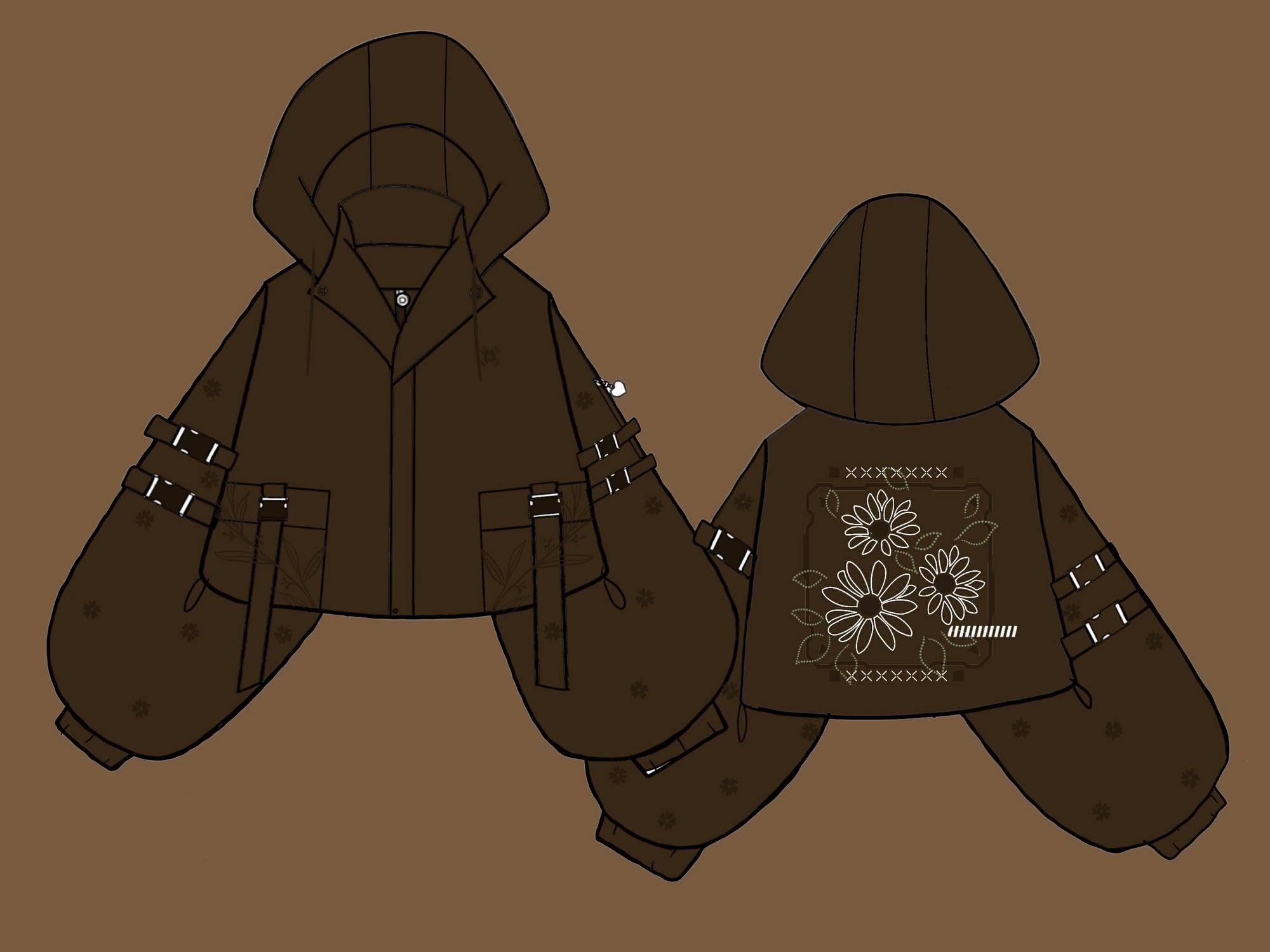 (READY TO SHIP) Daisy Oversized Mid Crop Tech