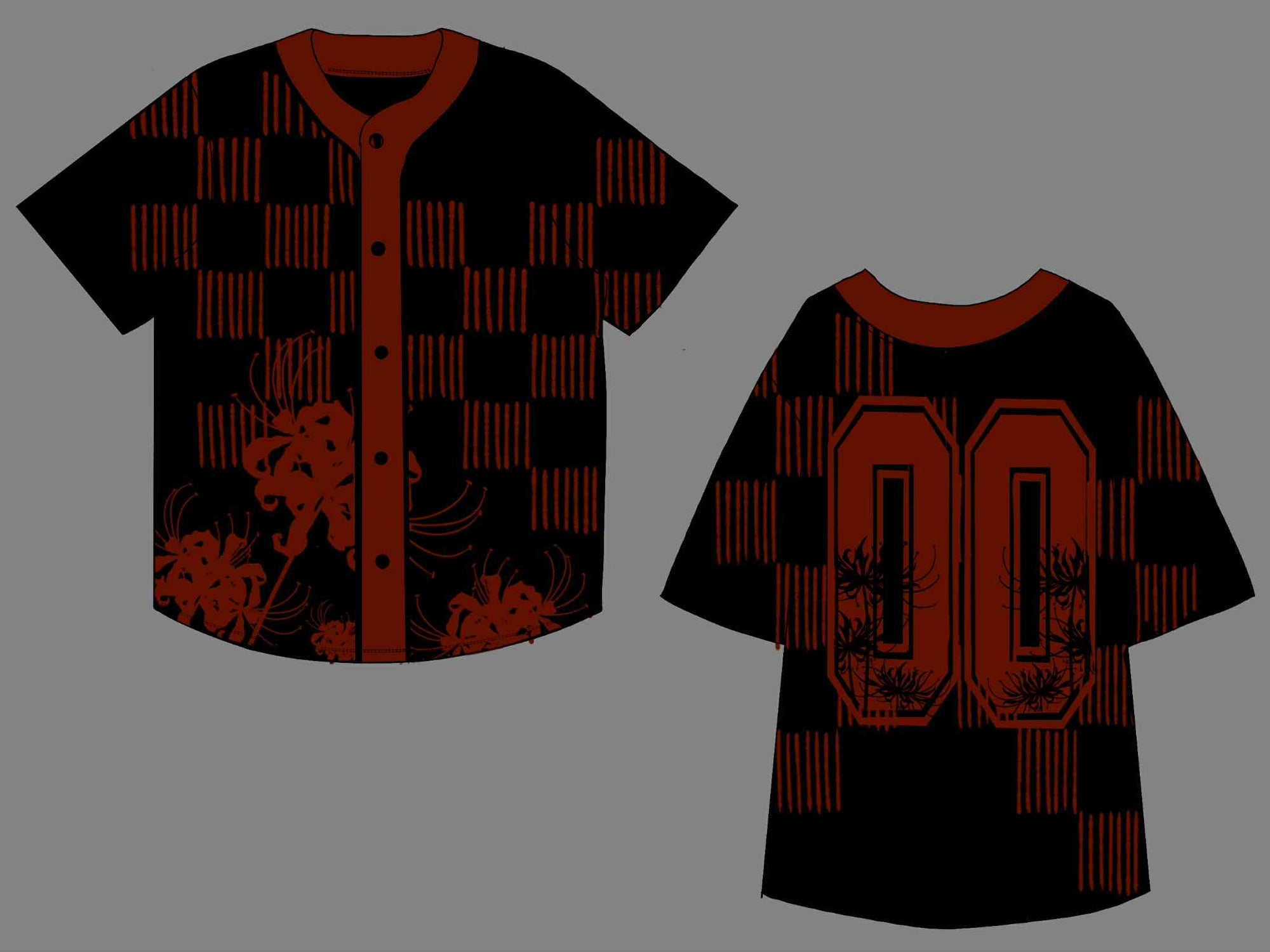(READY TO SHIP) Spider Lily Baseball Jersey