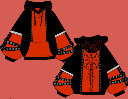 (PRE-ORDER) Tiefling Barbarian Oversized Hoodie