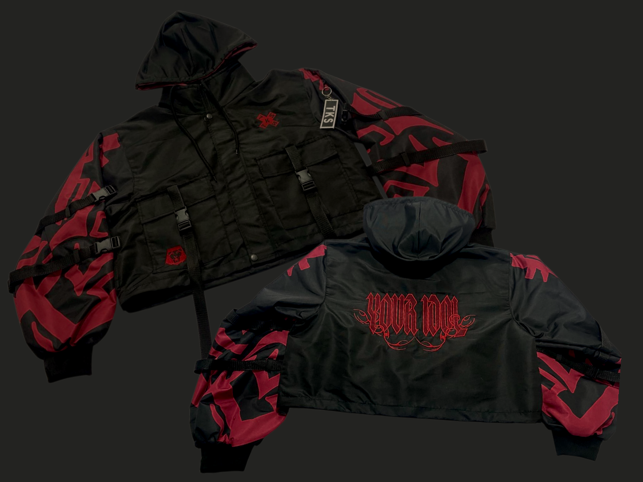 (STOCK DROP) Your Idol Oversized Crop Techwear