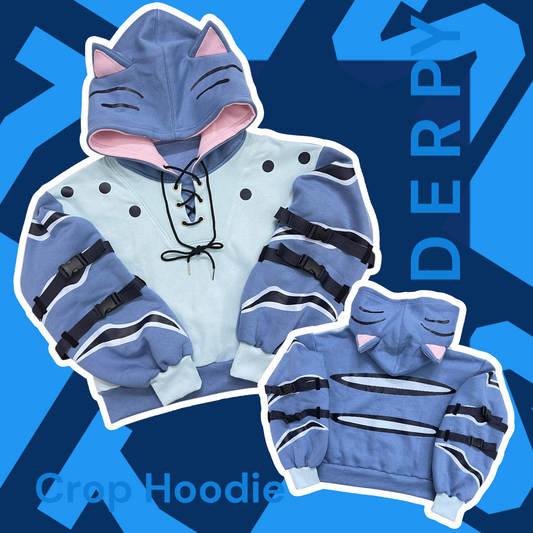 (STOCK DROP) Derpy Tiger Crop Hoodie