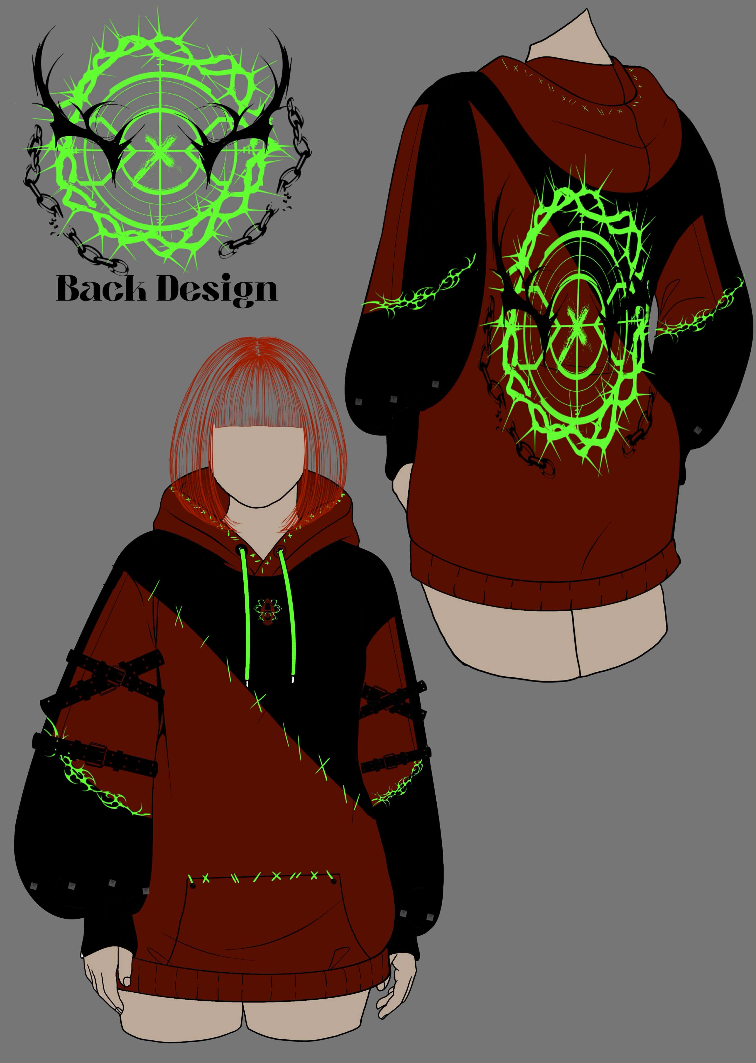 (STOCK DROP) Deer Demon Oversized Hoodie