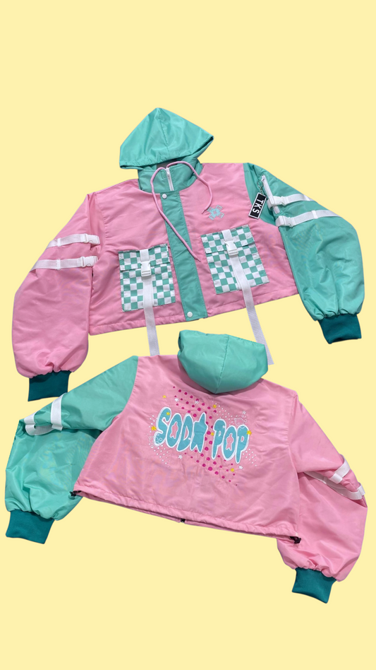 (STOCK DROP) Soda Pop Oversized Crop Techwear