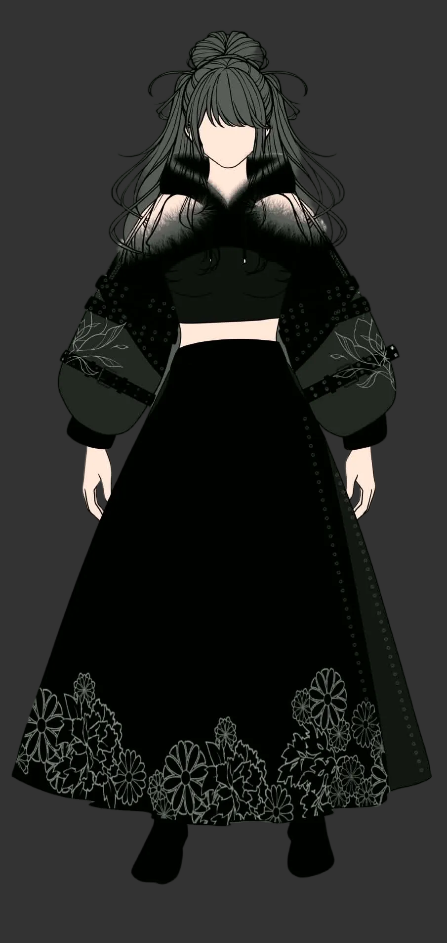 (PRE-ORDER) Guardian Mage Maxi Slit Skirt