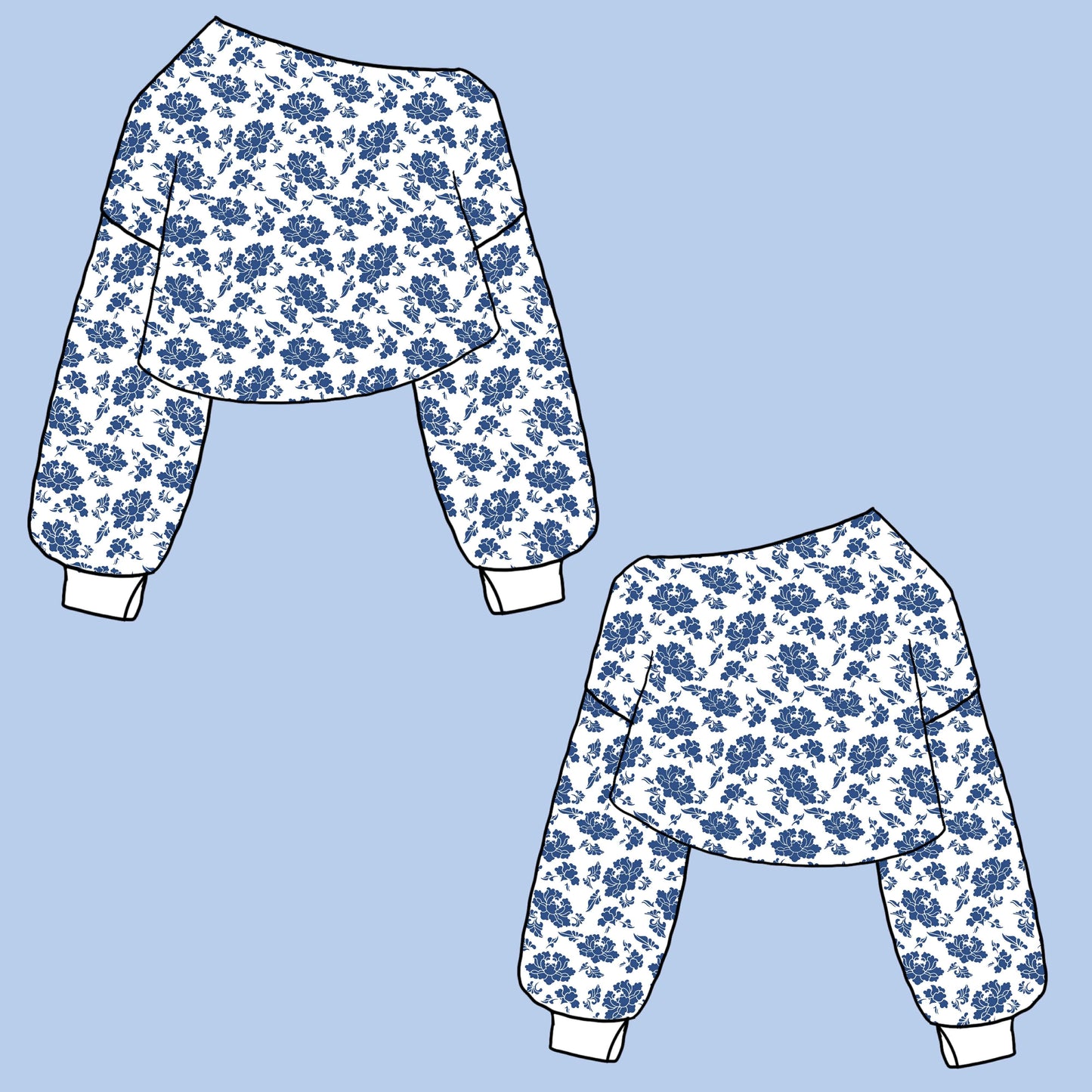 (STOCK DROP) The Regency Tea Garden Off Shoulder Sweater