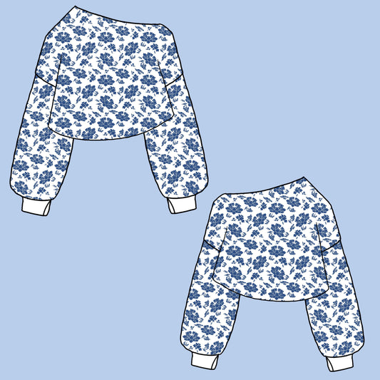 (STOCK DROP) The Regency Tea Garden Off Shoulder Sweater