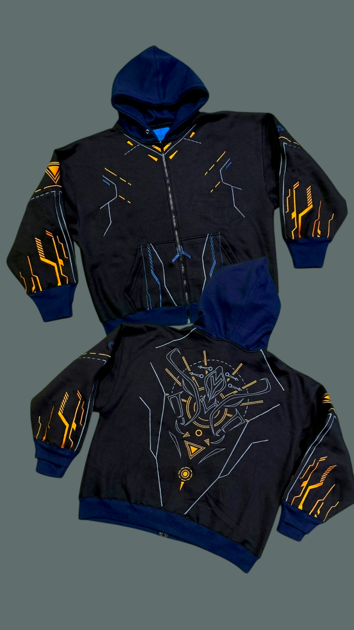 (PRE-ORDER) Cyber Mech Oversized Zip Hoodie