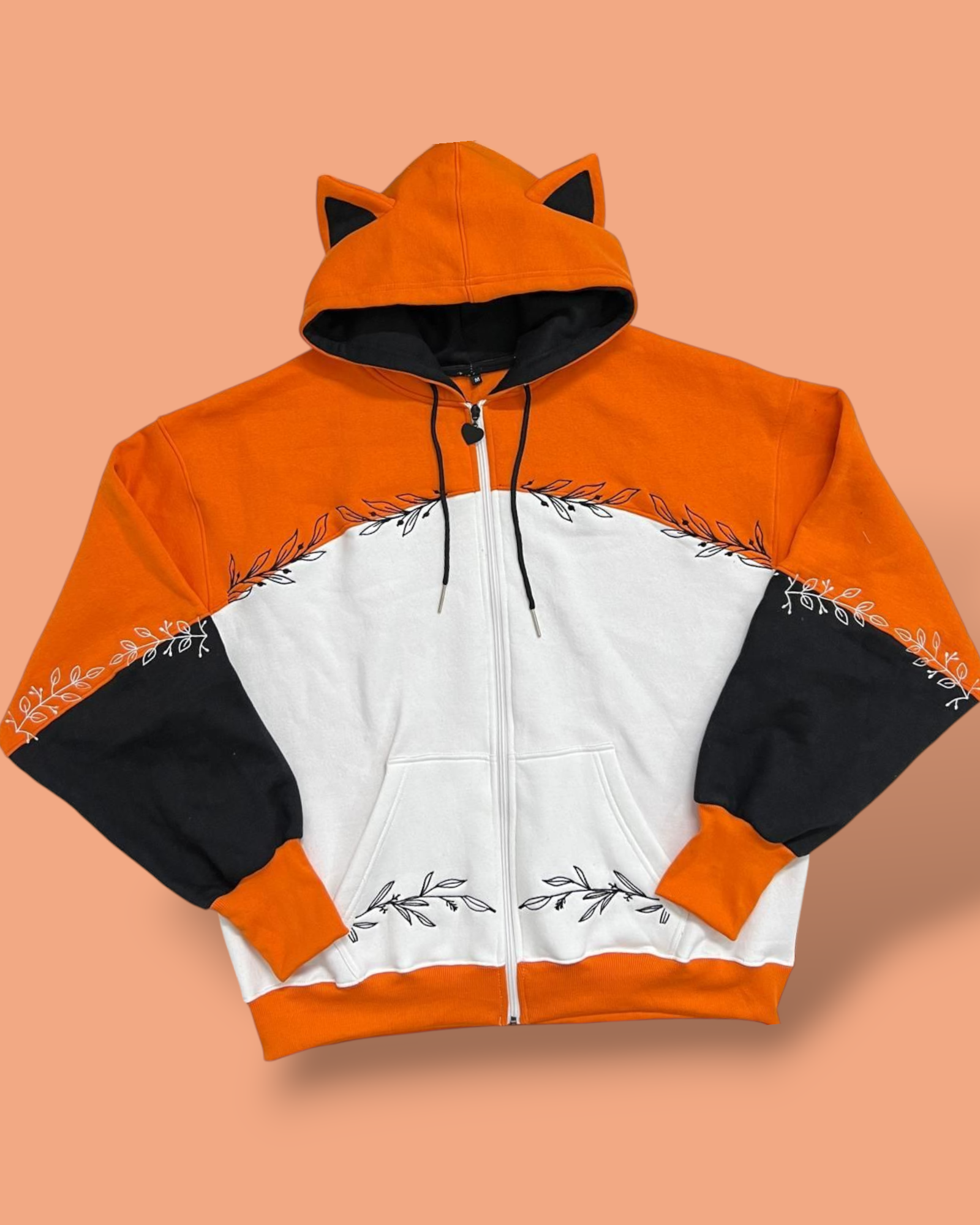 (READY TO SHIP) Forest Fox Zip Oversized Hoodie