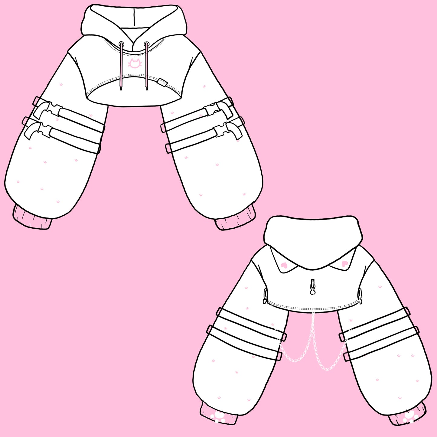 (PRE-ORDER) White Neko Shruggie