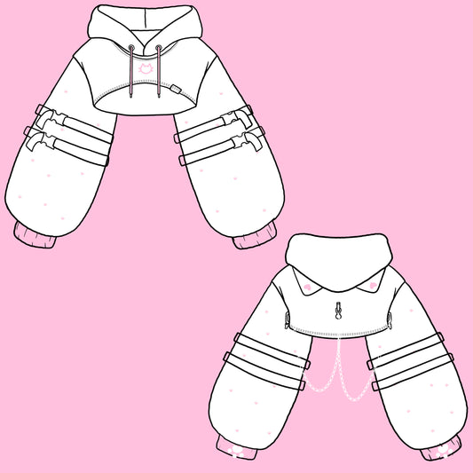 (PRE-ORDER) White Neko Shruggie