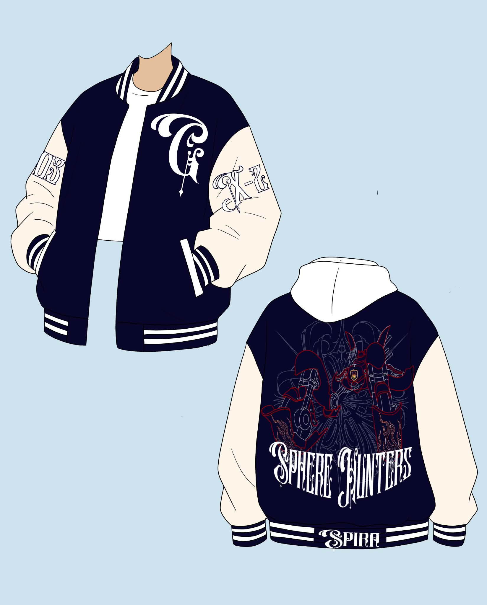 (PRE-ORDER) Sphere Hunters Oversized Varsity