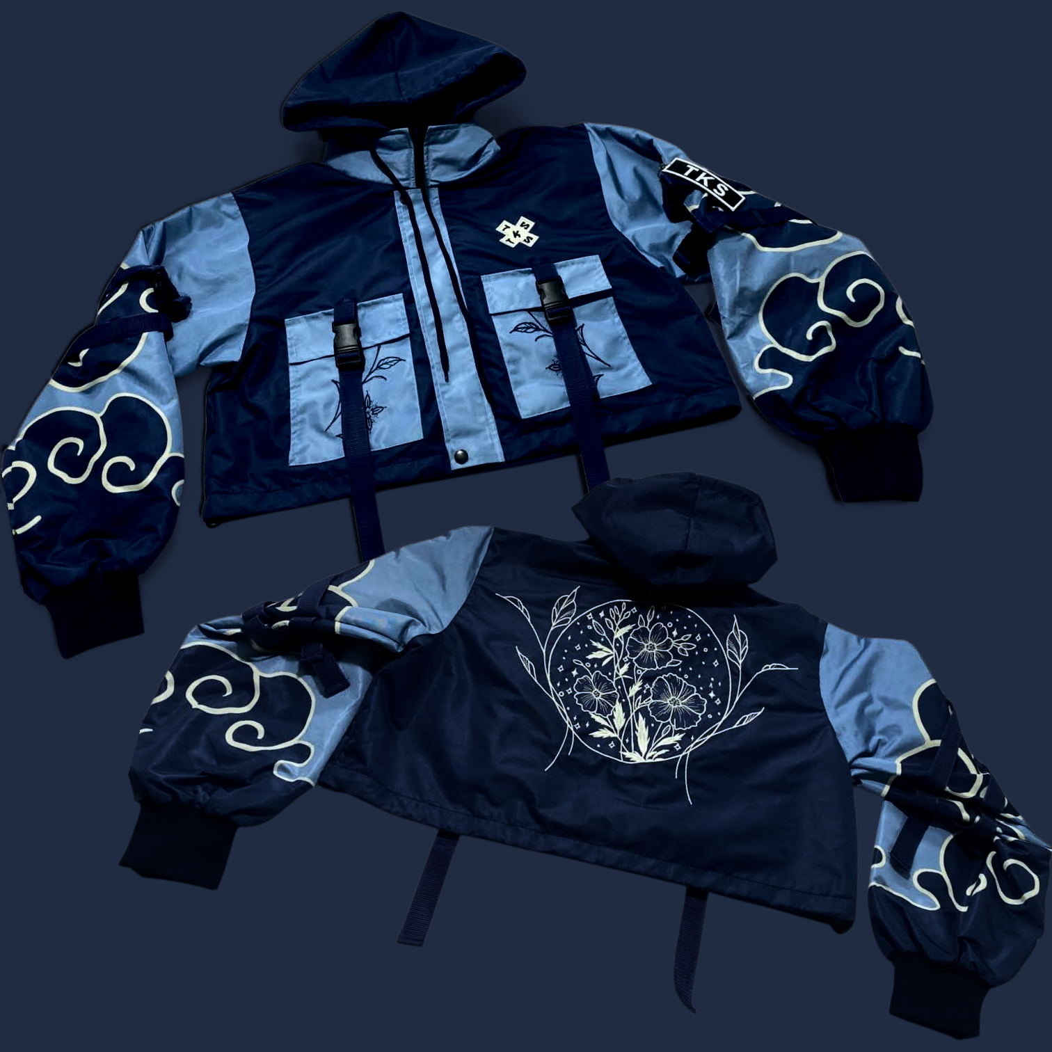 (PRE-ORDER) Celestial Floral Oversized Mid Crop Tech