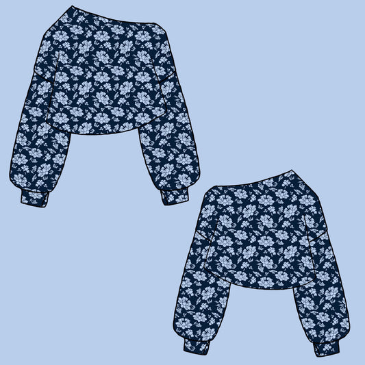 (STOCK DROP) The Dowager Bloom Off Shoulder Sweater