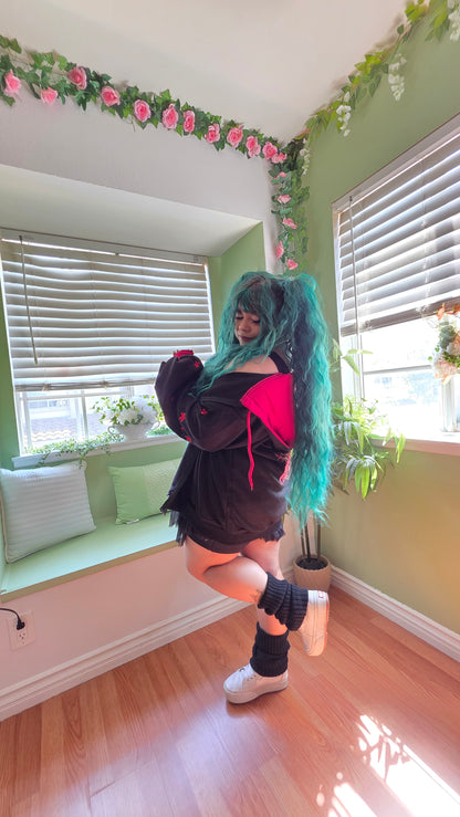 (READY TO SHIP) Dark Fantasy Oversized Zip Hoodie