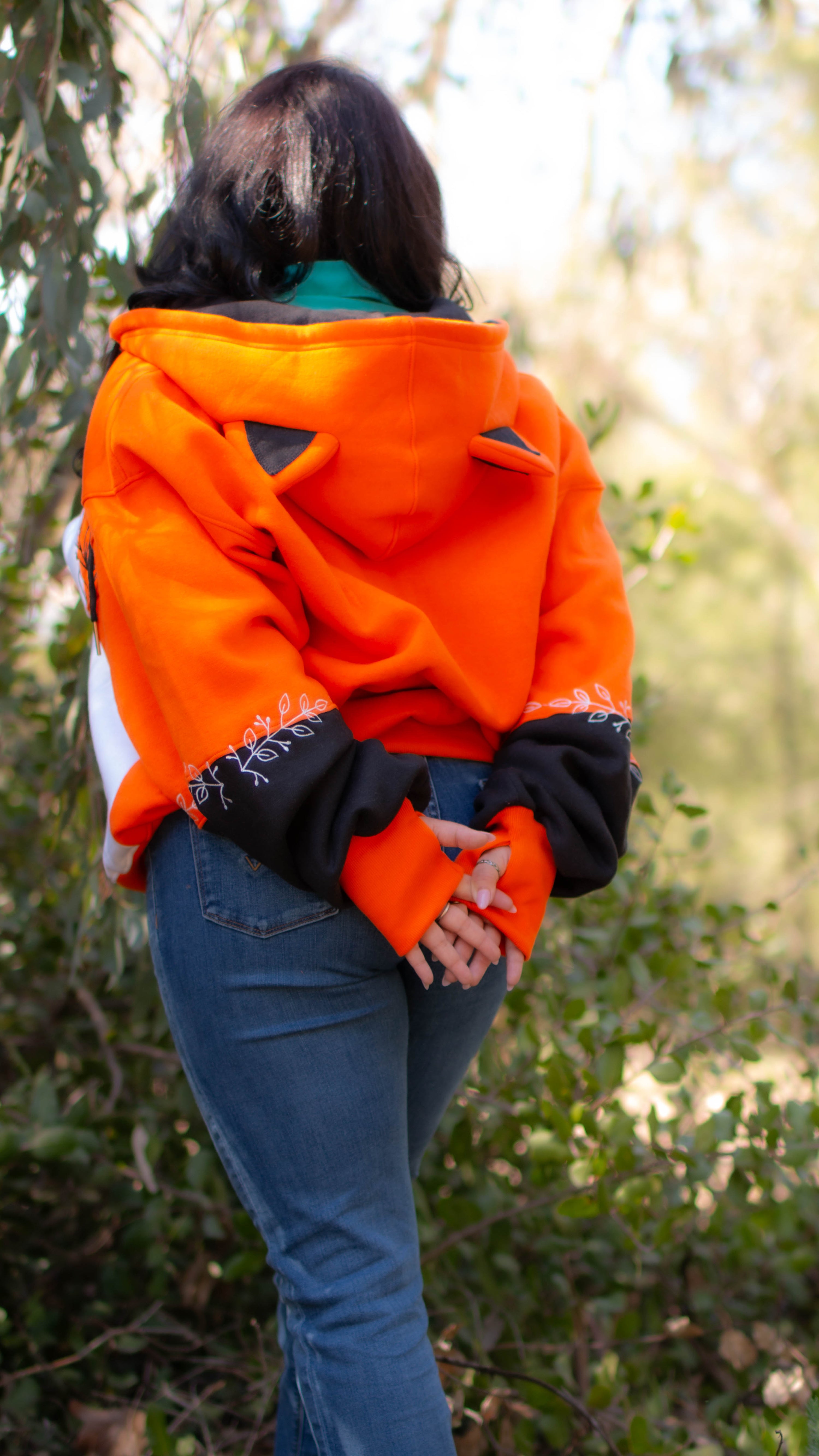 (READY TO SHIP) Forest Fox Zip Oversized Hoodie