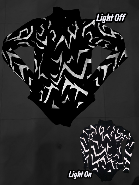 (STOCK DROP) Demon Markings High Collar Bodysuit