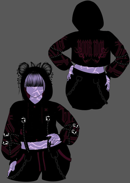 (STOCK DROP) Your Idol Oversized Crop Techwear