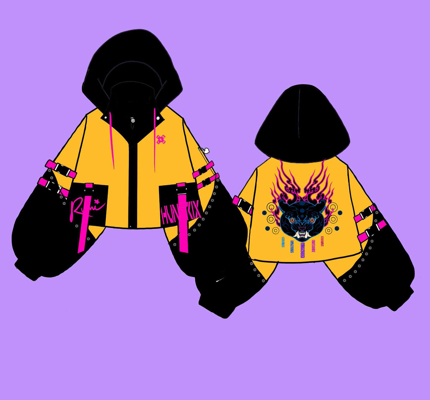 (STOCK DROP) Rumi Oversized Crop Techwear