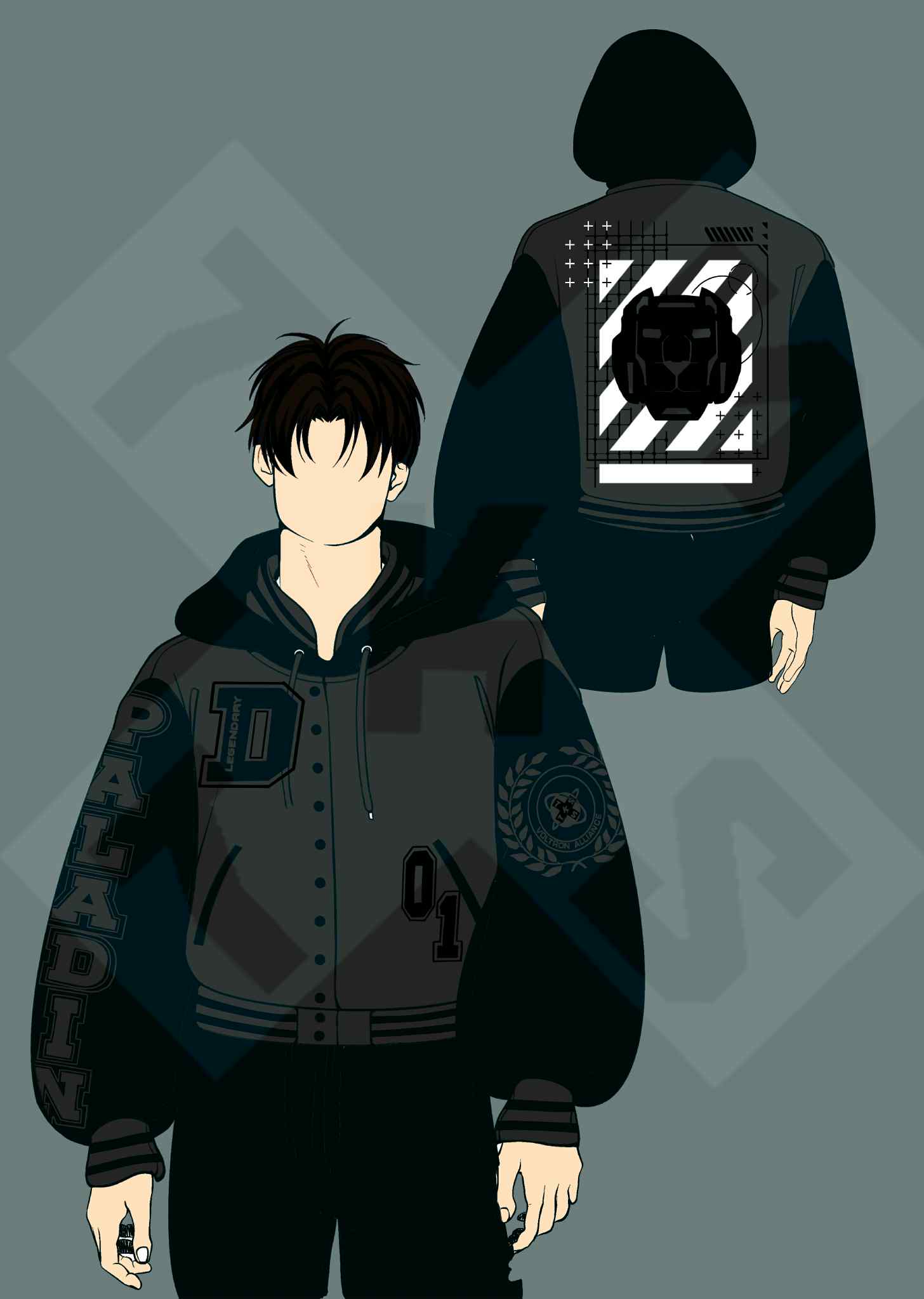 (PRE-ORDER) Black Lion Oversized Varsity