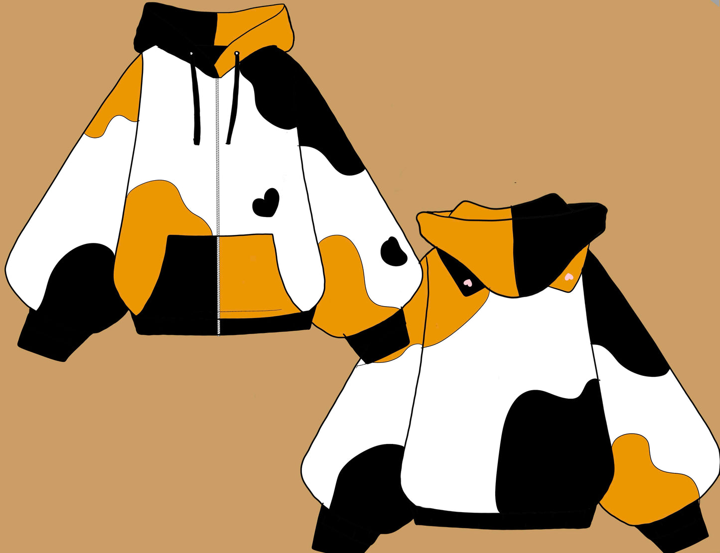 (PRE-ORDER) Calico Oversized Zip Hoodie