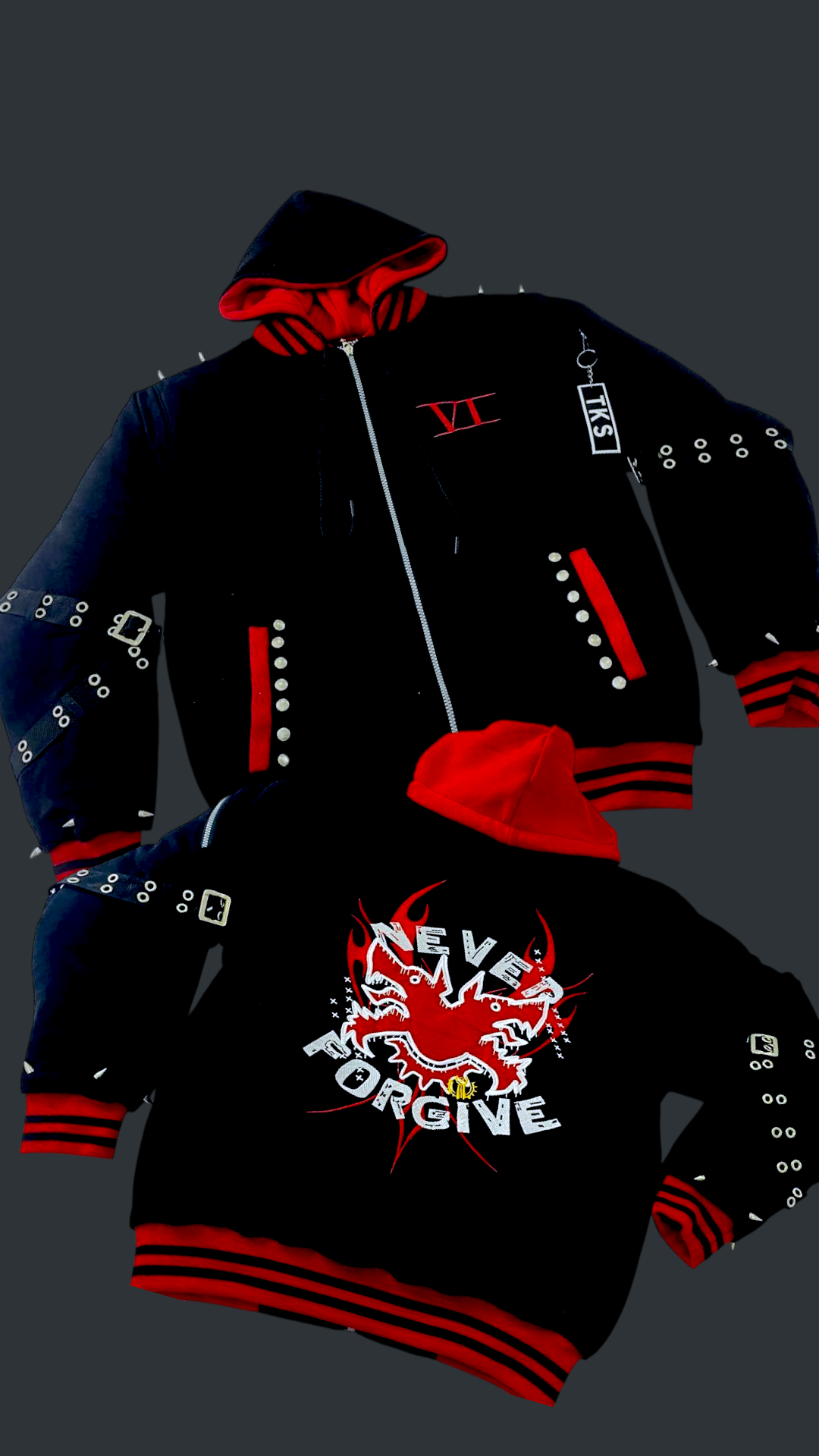 AITEQY Slim Fit Varsity Jacket for Men with Hood Colorblock