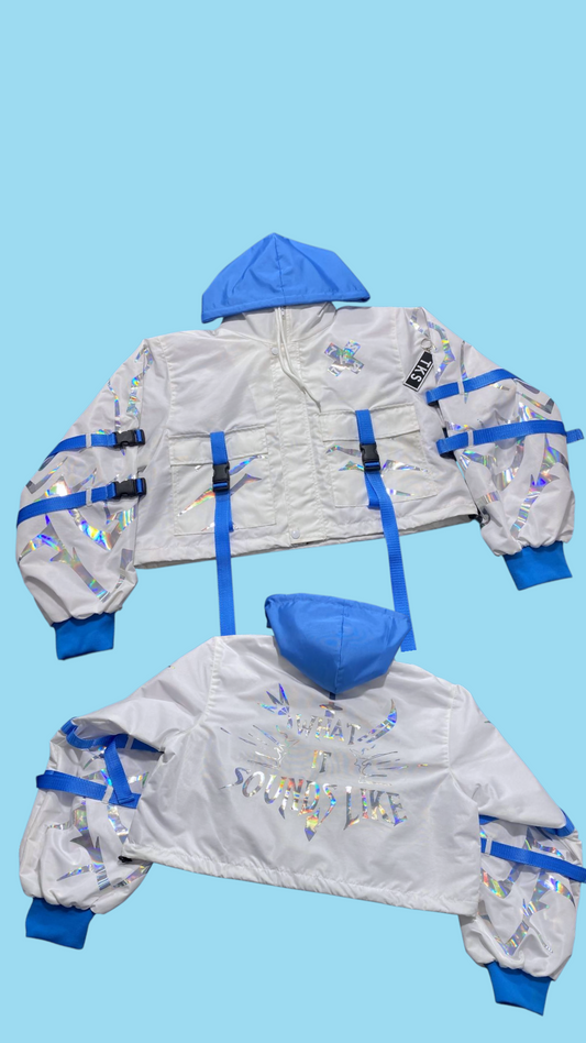 (STOCK DROP) Voice Without The Lies Oversized Crop Techwear