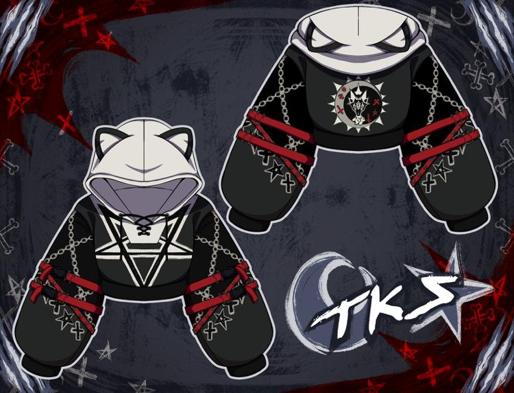 (READY TO SHIP) Hell Hound Crop Hoodie