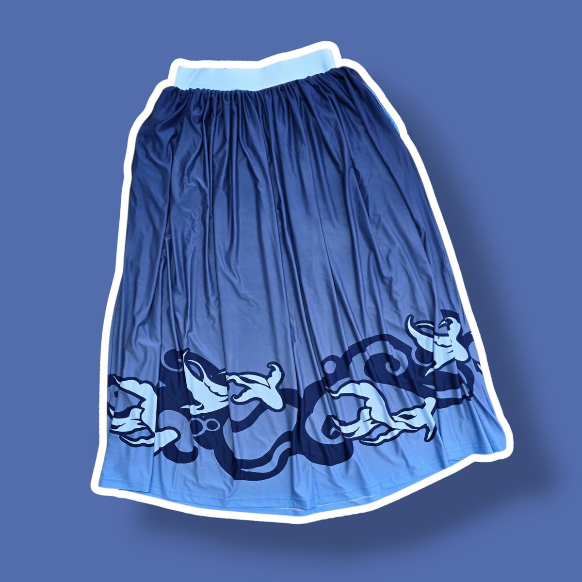 Water Maxi Slit Skirt