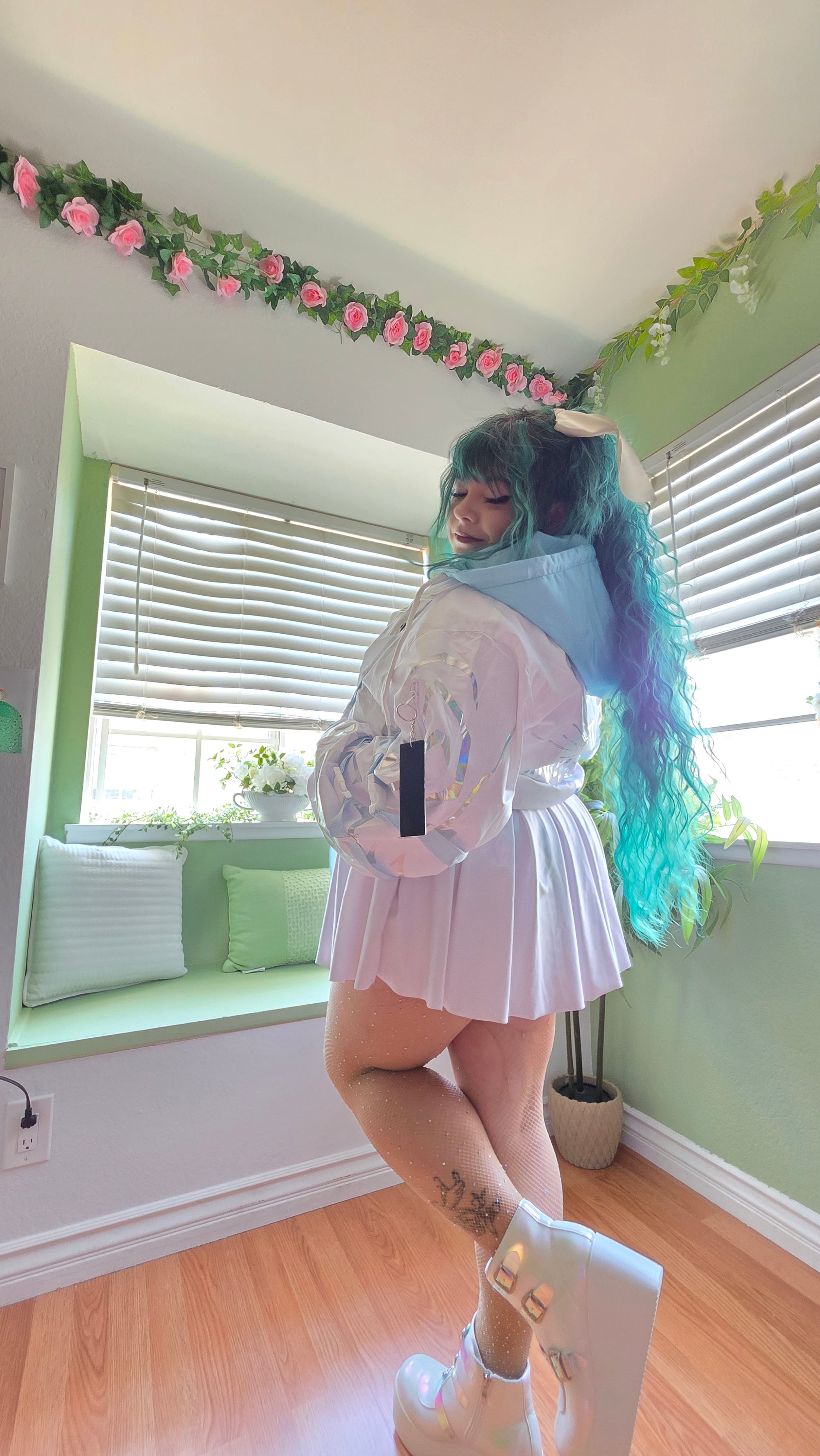 (PRE-ORDER) Voice Without The Lies Oversized Crop Techwear