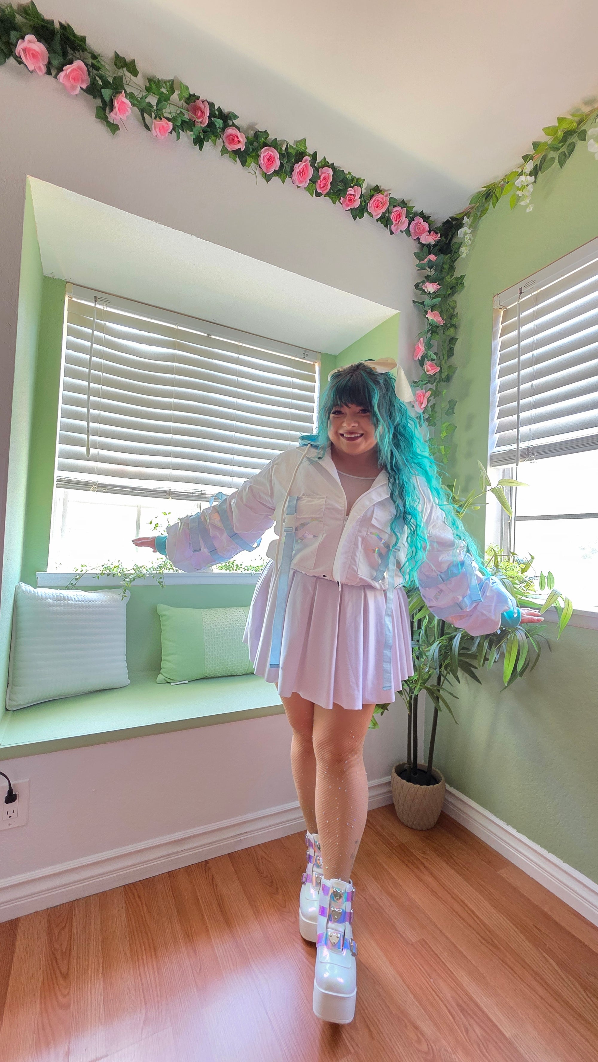 (PRE-ORDER) Voice Without The Lies Oversized Crop Techwear