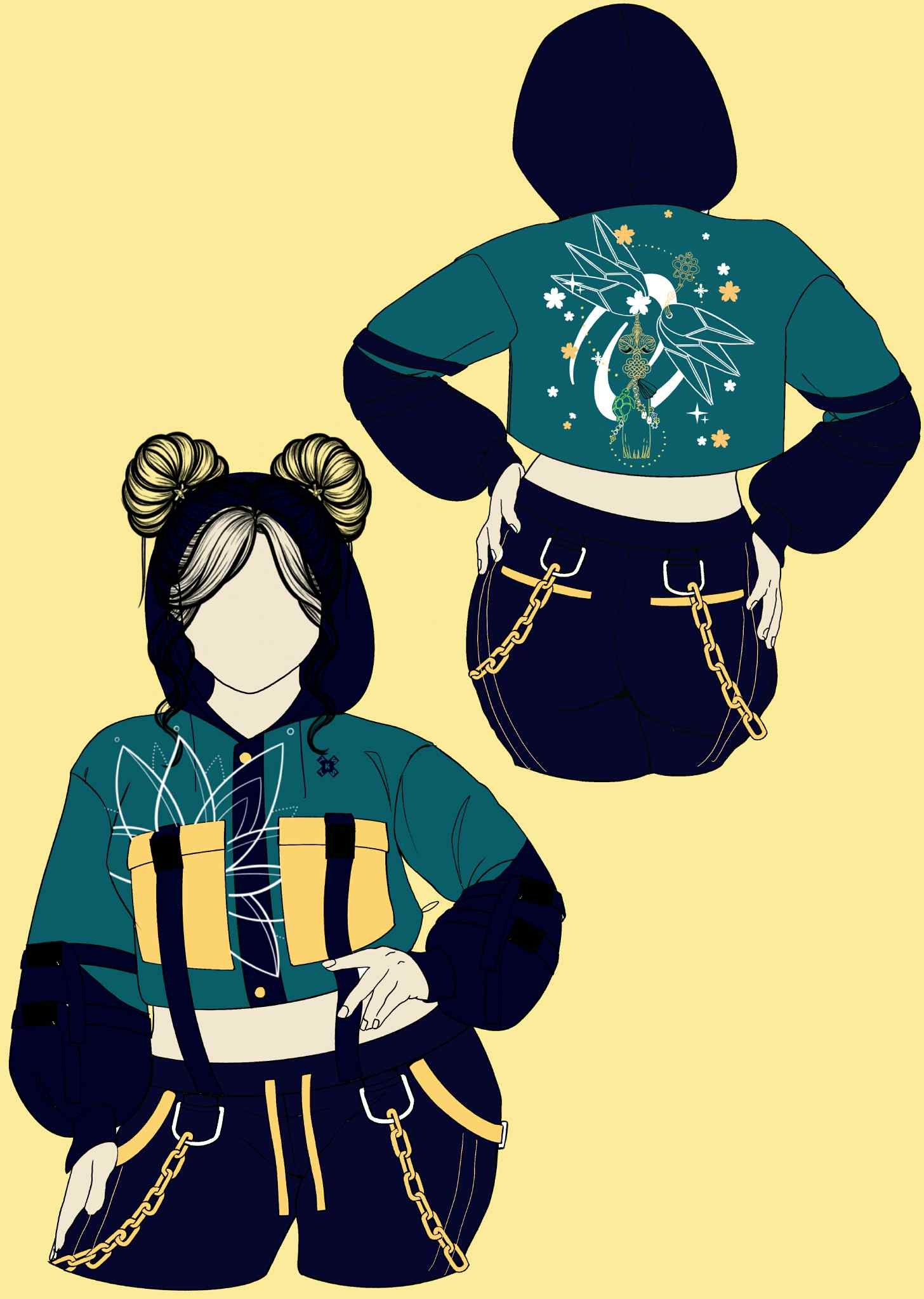 (PRE-ORDER) Zoey Oversized Mid Crop Techwear