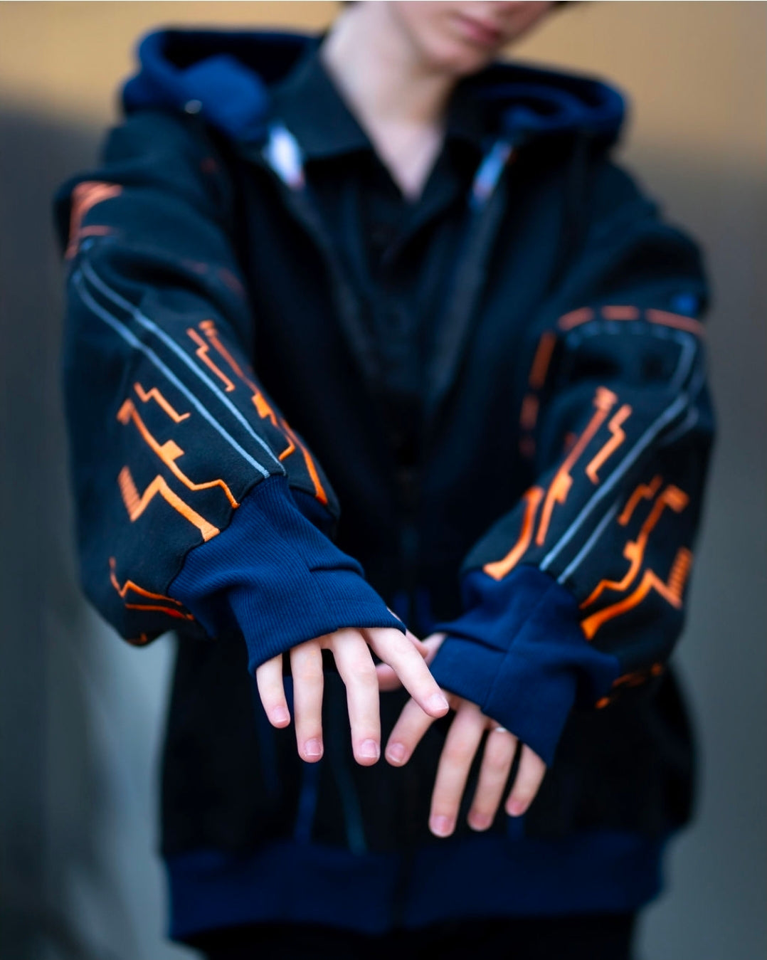(PRE-ORDER) Cyber Mech Oversized Zip Hoodie