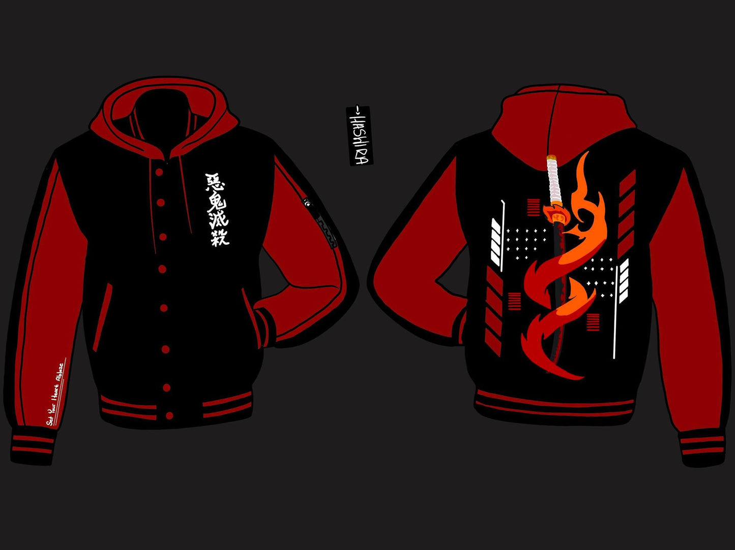 (PRE-ORDER STOCK DROP) Set Your Heart Ablaze Oversized Varsity